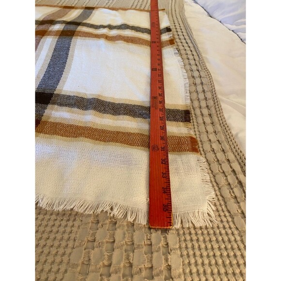 Scarf or Shawl Cream Tan & Black Neutral Colors Versatile Really Soft - Picture 5 of 6